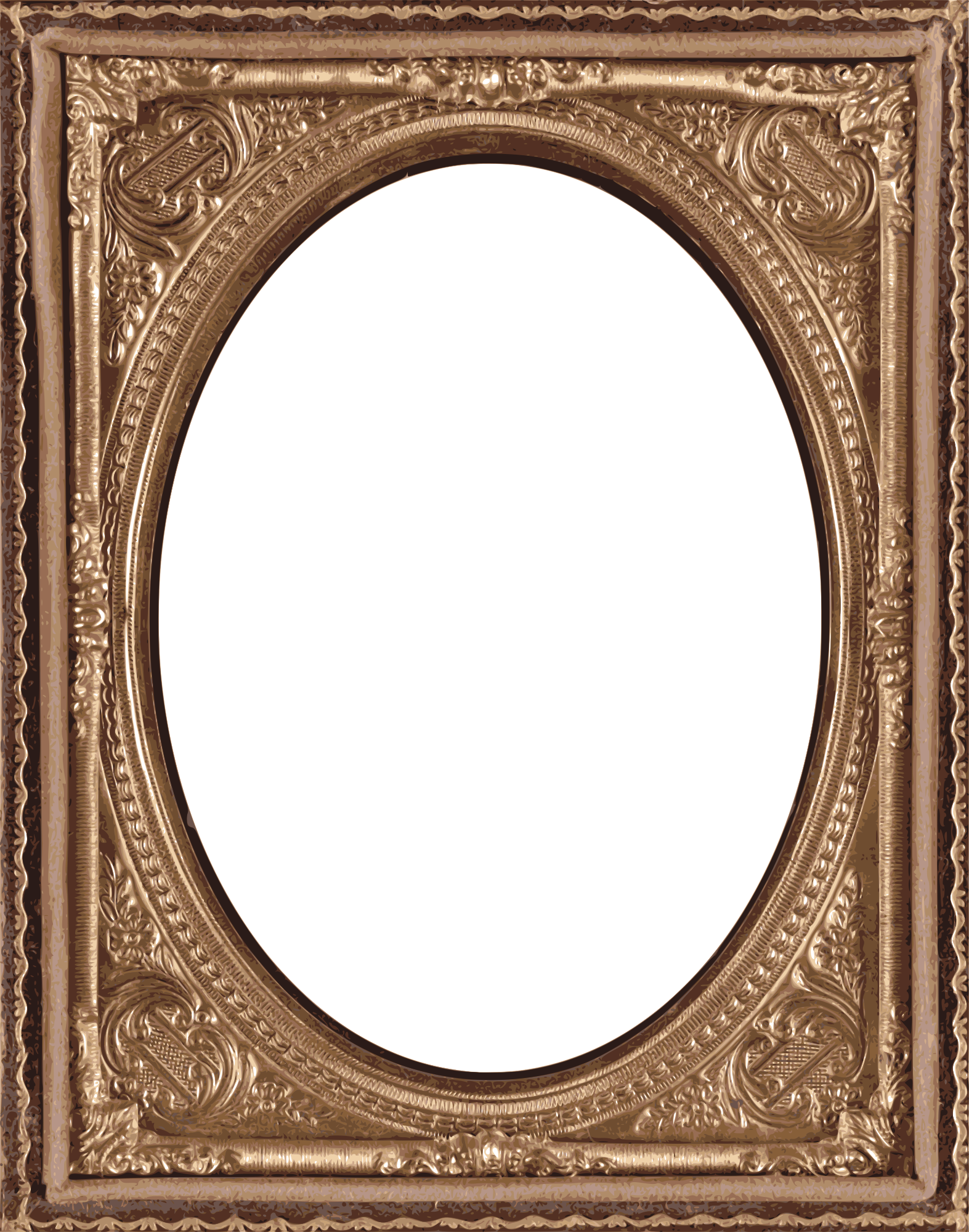 Ornate golden museum frame overlay